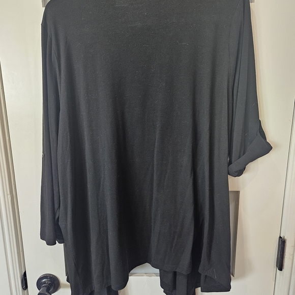 Faded Glory Black Open Front Sweater - Picture 4 of 5